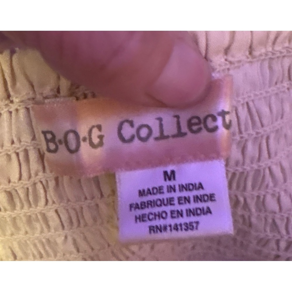B.O.G. Collective Cream Crochet Knit Bralette Cami Top Medium Boho‎ Festival - Picture 4 of 7
